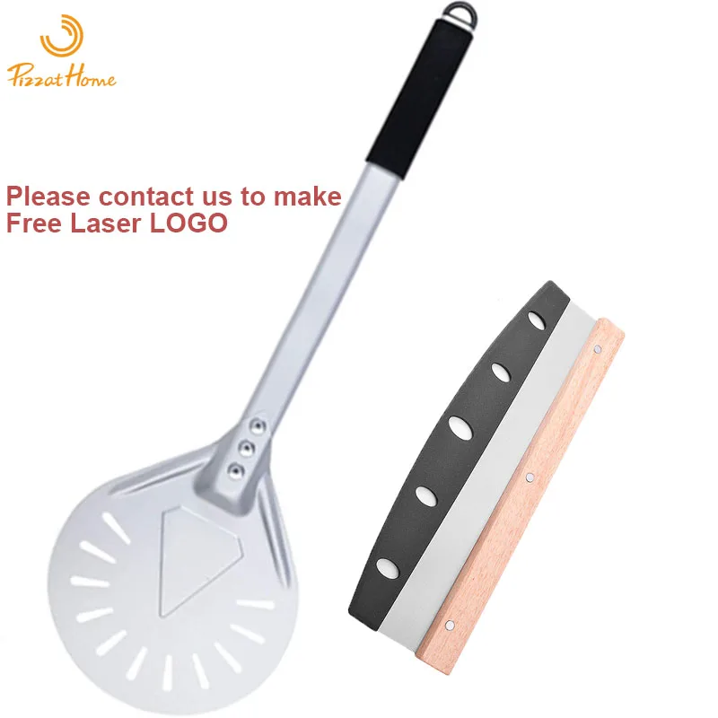 PizzAtHome 7/8/9 Inch Pizza Peel with Cutter Turning Pizza Shovel Perforated Aluminum Alloy and Cutter 2 Pieces Pizza Tool
PizzAtHome 7/8/9 Inch Pizza Peel with Cutter Turning Pizza Shovel Perforated Aluminum Alloy and Cutter 2 Pieces Pizza Tool