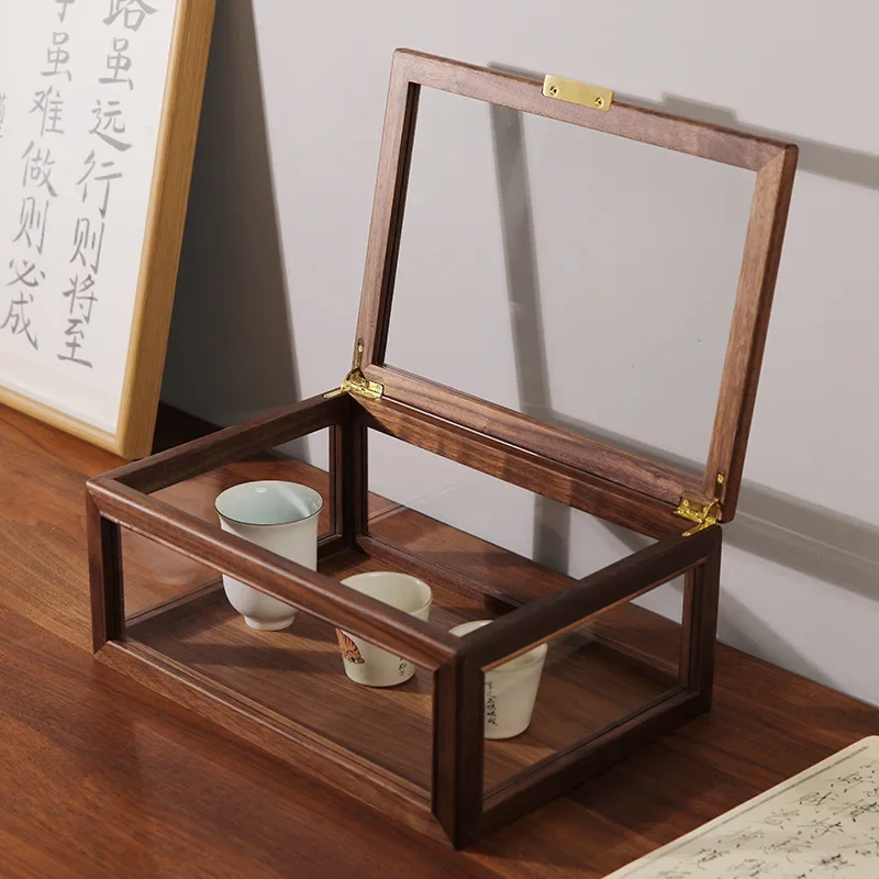 Black Walnut Cherry Glass Storage Display Box Dust-proof Five-sided Glass Cabinet Tea Set Product Figure Transparent
Black Walnut Cherry Glass Storage Display Box Dust-proof Five-sided Glass Cabinet Tea Set Product Figure Transparent