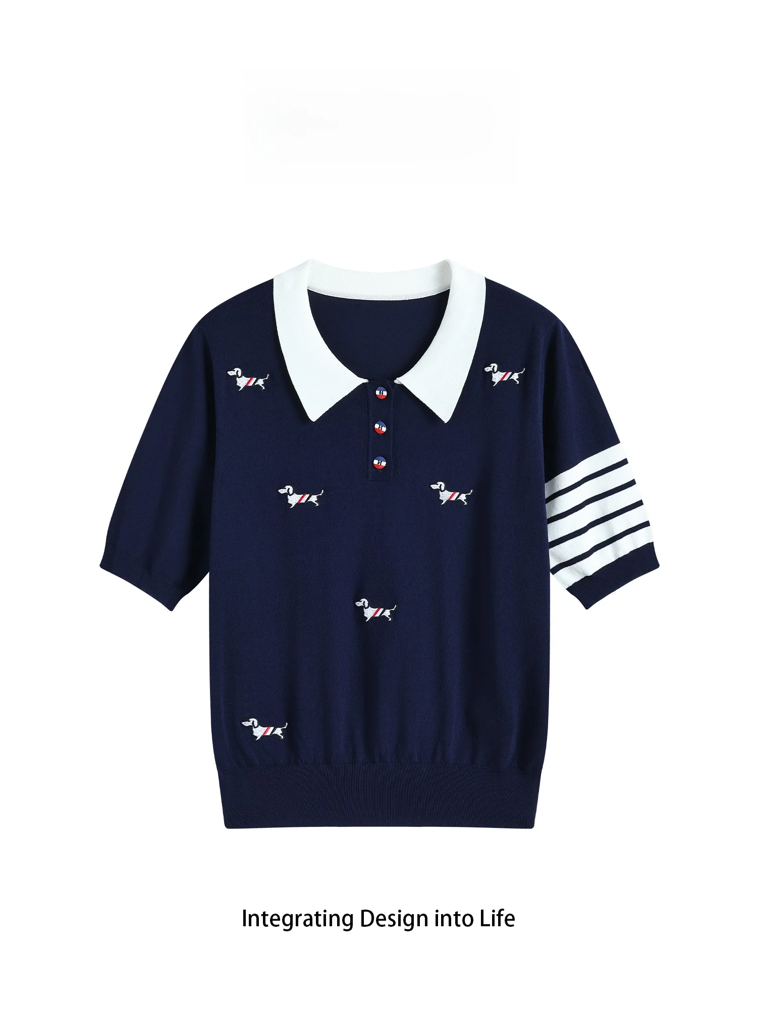 Новая летняя женская вязаная футболка Chivirin с вышивкой в виде собачьего ошейника, модная, универсальная, для повседневной носки, свободного кроя
Новая летняя женская вязаная футболка Chivirin с вышивкой в виде собачьего ошейника, модная, универсальная, для повседневной носки, свободного кроя