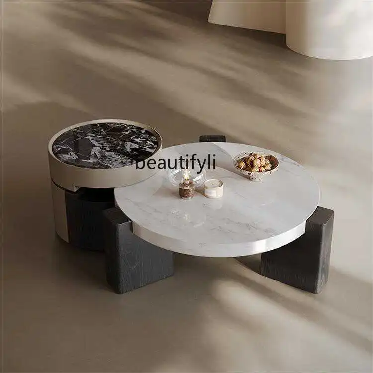 Italian Minimalist Marble Light Luxury Tea Table Combination Living Room Designer Creative round Tea Table
Italian Minimalist Marble Light Luxury Tea Table Combination Living Room Designer Creative round Tea Table