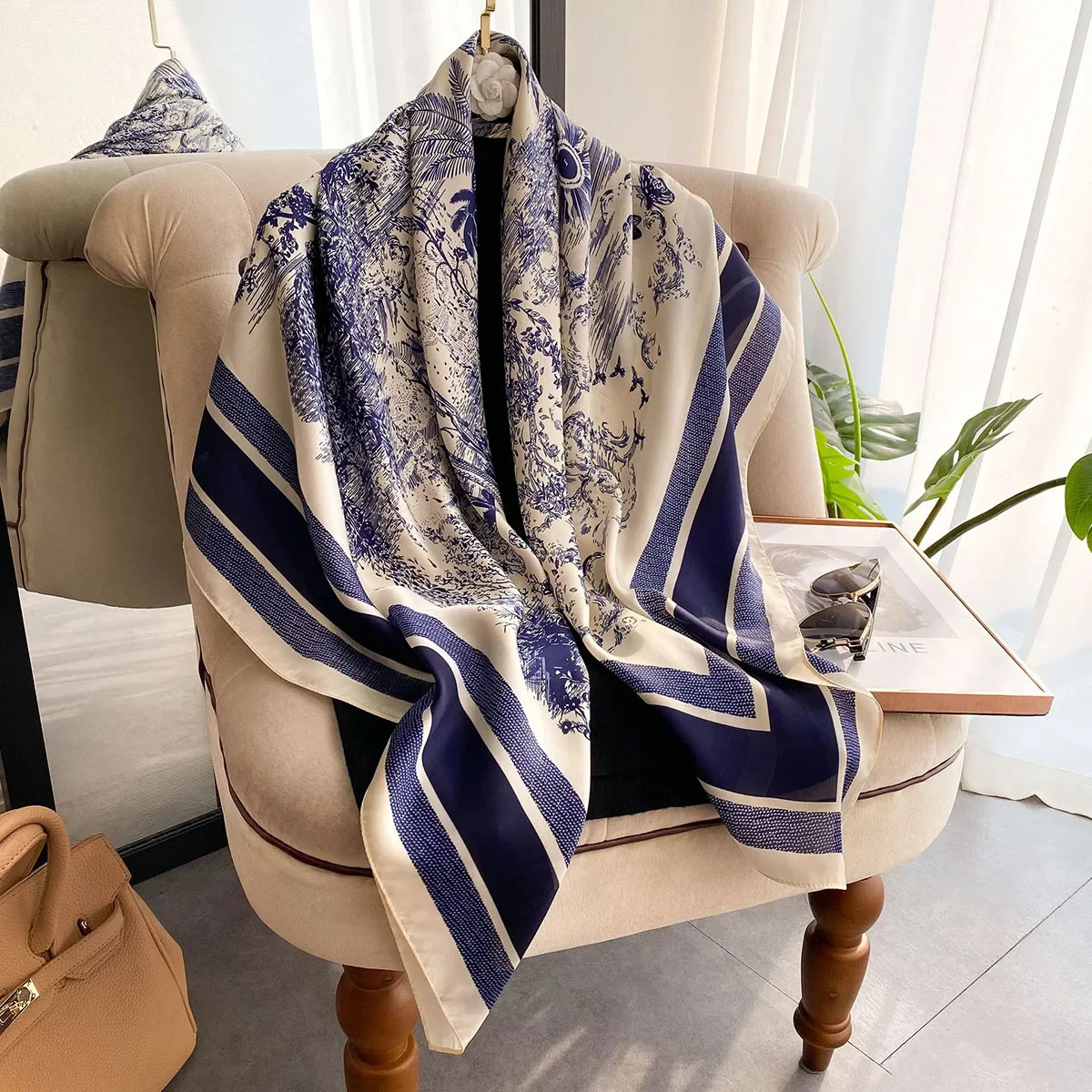 Big Size Floral Square Printed Hijab Satin Silk Scarf for Woman Summer Fashion Bandana Party Casual Wraps Headband
Big Size Floral Square Printed Hijab Satin Silk Scarf for Woman Summer Fashion Bandana Party Casual Wraps Headband