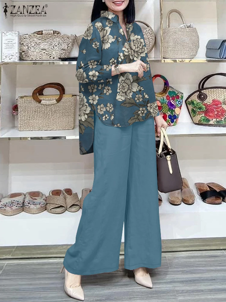 ZANZEA Casual Women Tracksuits Spring Trousers Suit 2pcs Outfits Long Sleeve Print Blouse Loose Pant Sets Fashion Matching Sets
ZANZEA Casual Women Tracksuits Spring Trousers Suit 2pcs Outfits Long Sleeve Print Blouse Loose Pant Sets Fashion Matching Sets