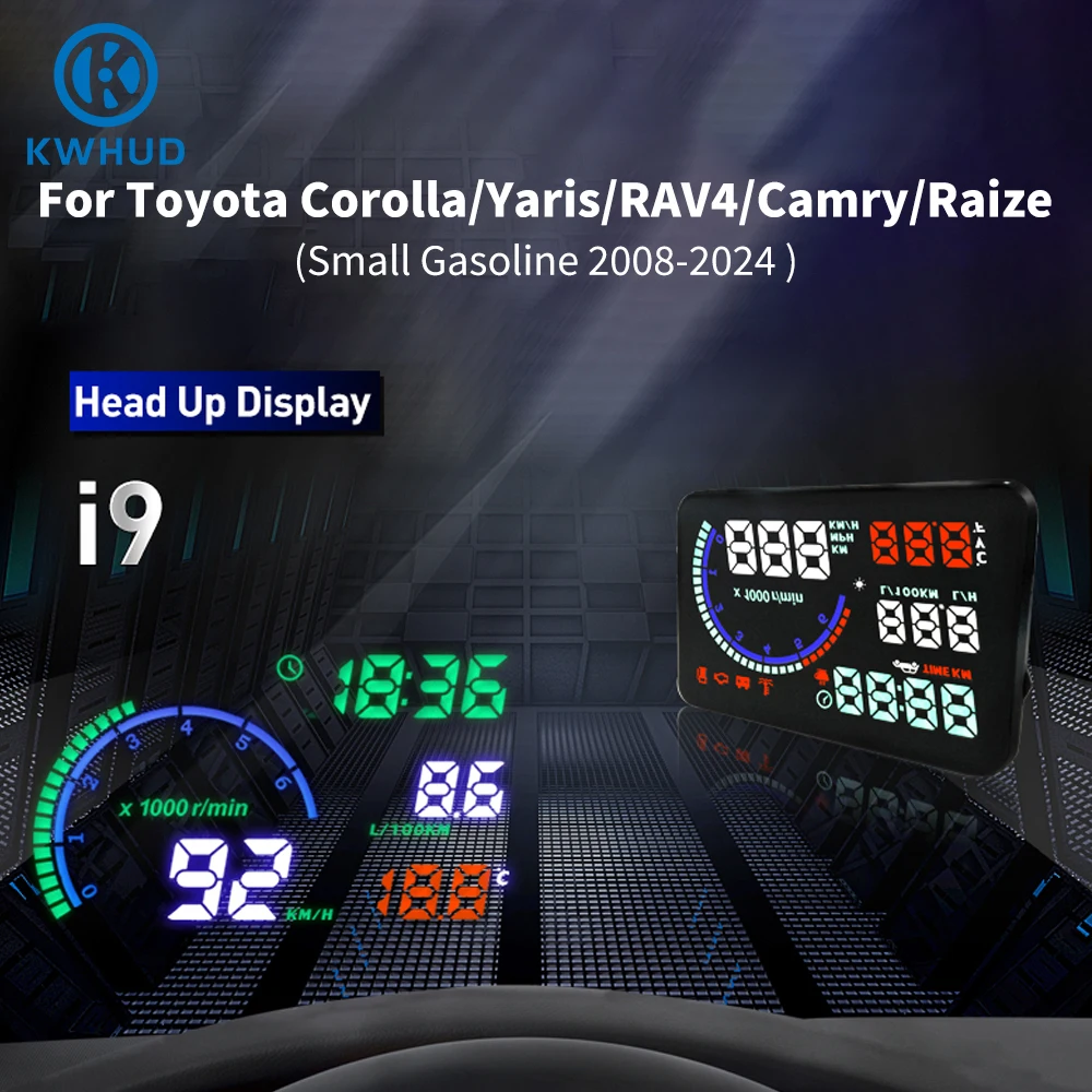 Проекционный дисплей KWHUD HUD OBD2 на лобовое стекло автомобиля (спидометр) для Toyota Corolla/Yaris/RAV4/Camry/Raize 2008-2024
Проекционный дисплей KWHUD HUD OBD2 на лобовое стекло автомобиля (спидометр) для Toyota Corolla/Yaris/RAV4/Camry/Raize 2008-2024