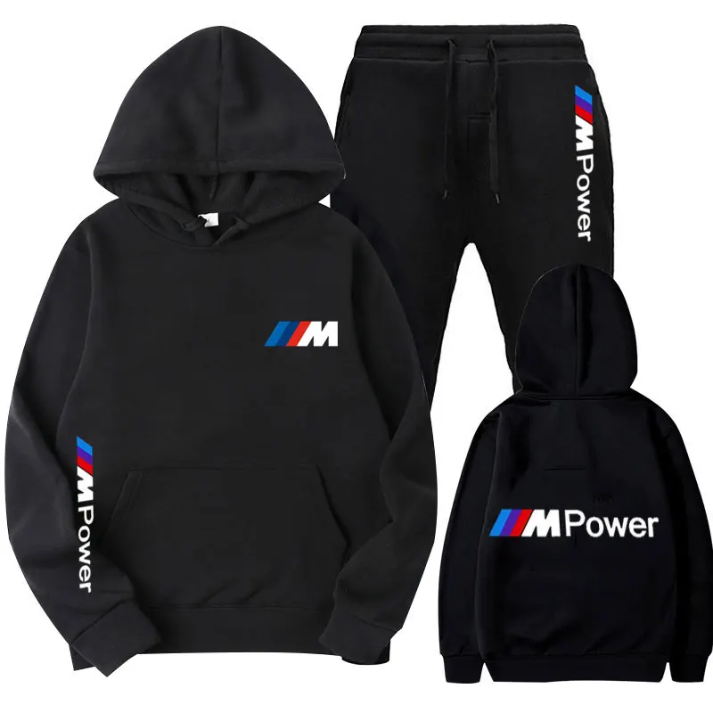 BMW's new high-quality men's casual sports round neck pullover hooded sweatshirt+outdoor running pants set, outdoor racing suit
BMW's new high-quality men's casual sports round neck pullover hooded sweatshirt+outdoor running pants set, outdoor racing suit
