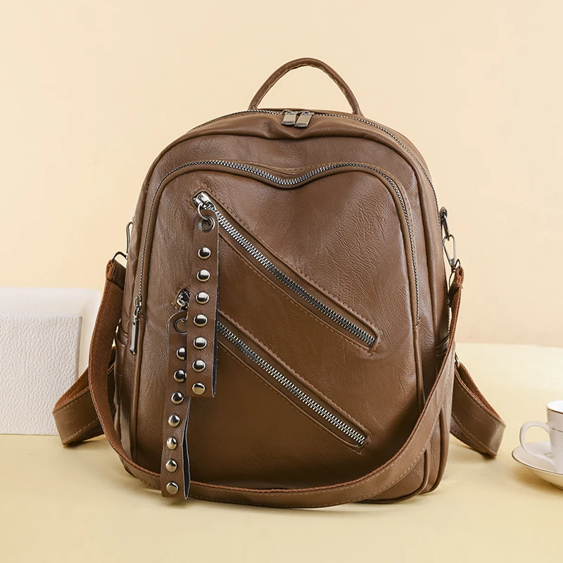 Luxury Designer 2024 Women's High Quality Retro Soft PU Leather Backpack Lady Multiple Pockets Large Capacity Student School Bag
Luxury Designer 2024 Women's High Quality Retro Soft PU Leather Backpack Lady Multiple Pockets Large Capacity Student School Bag