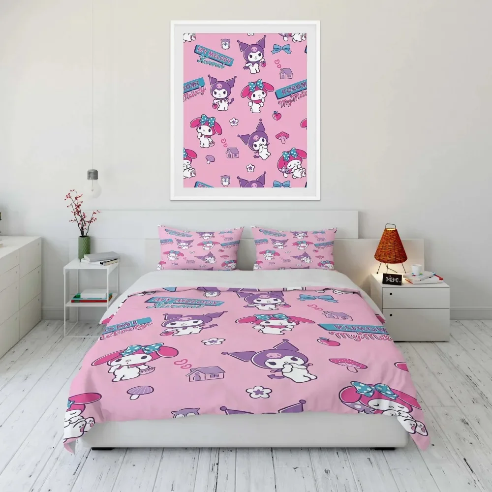 Комплект постельного белья Sanrio Kuromi, комплект из 3 предметов, двуспальный комплект постельного белья с одеялом в стиле аниме, мягкий комплект постельного белья для девушек, 1 Наволочка + 2 наволочки
Комплект постельного белья Sanrio Kuromi, комплект из 3 предметов, двуспальный комплект постельного белья с одеялом в стиле аниме, мягкий комплект постельного белья для девушек, 1 Наволочка + 2 наволочки