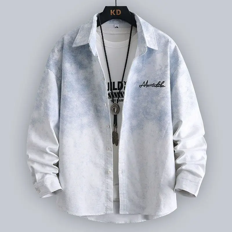 Foufurieux New Fashion Tie Dyeing Print Men's Shirt Spring and Autumn Trendy Loose Casual Versatile Long Sleeve Shirts Men Top
Foufurieux New Fashion Tie Dyeing Print Men's Shirt Spring and Autumn Trendy Loose Casual Versatile Long Sleeve Shirts Men Top