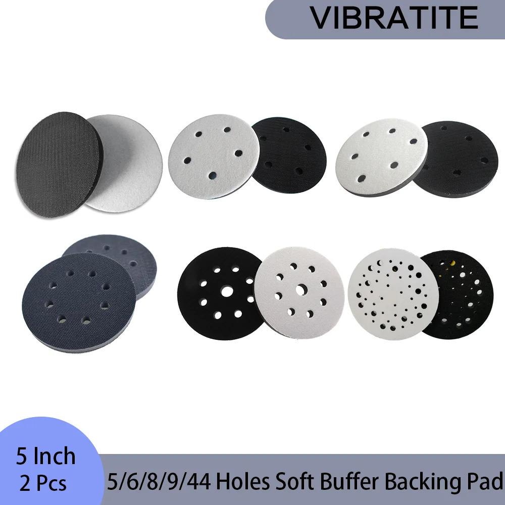 5 Inch Soft Sponge Buffer Backing Pad 5/6/8/9/44 Holes 2 Pcs Thickness 10 mm Hook and Loop for Automotive Woodworking Polishing
5 Inch Soft Sponge Buffer Backing Pad 5/6/8/9/44 Holes 2 Pcs Thickness 10 mm Hook and Loop for Automotive Woodworking Polishing