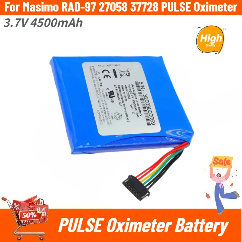 For Masimo RAD-97 27058 37728 PULSE Oximeter Brand New High Quality 3.7V 4500mAh Replacement Battery
For Masimo RAD-97 27058 37728 PULSE Oximeter Brand New High Quality 3.7V 4500mAh Replacement Battery