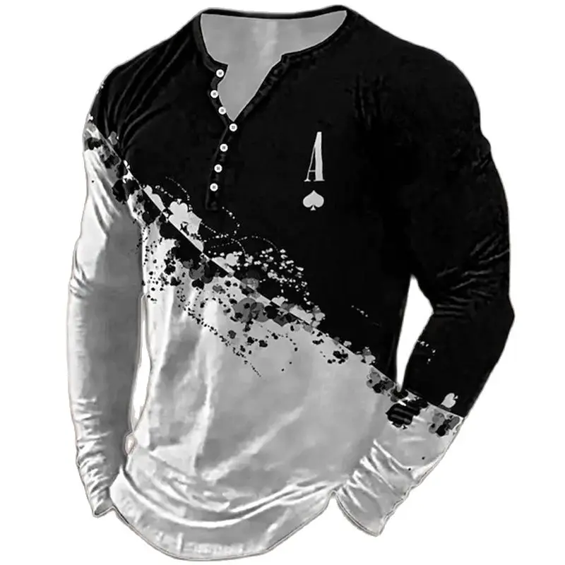 Men's T Shirts Vintage Color Blocking Long Sleeve Tops Autumn Cotton Graphic Casual Hip Hop Oversized Clothing V-neck T-shirts
Men's T Shirts Vintage Color Blocking Long Sleeve Tops Autumn Cotton Graphic Casual Hip Hop Oversized Clothing V-neck T-shirts