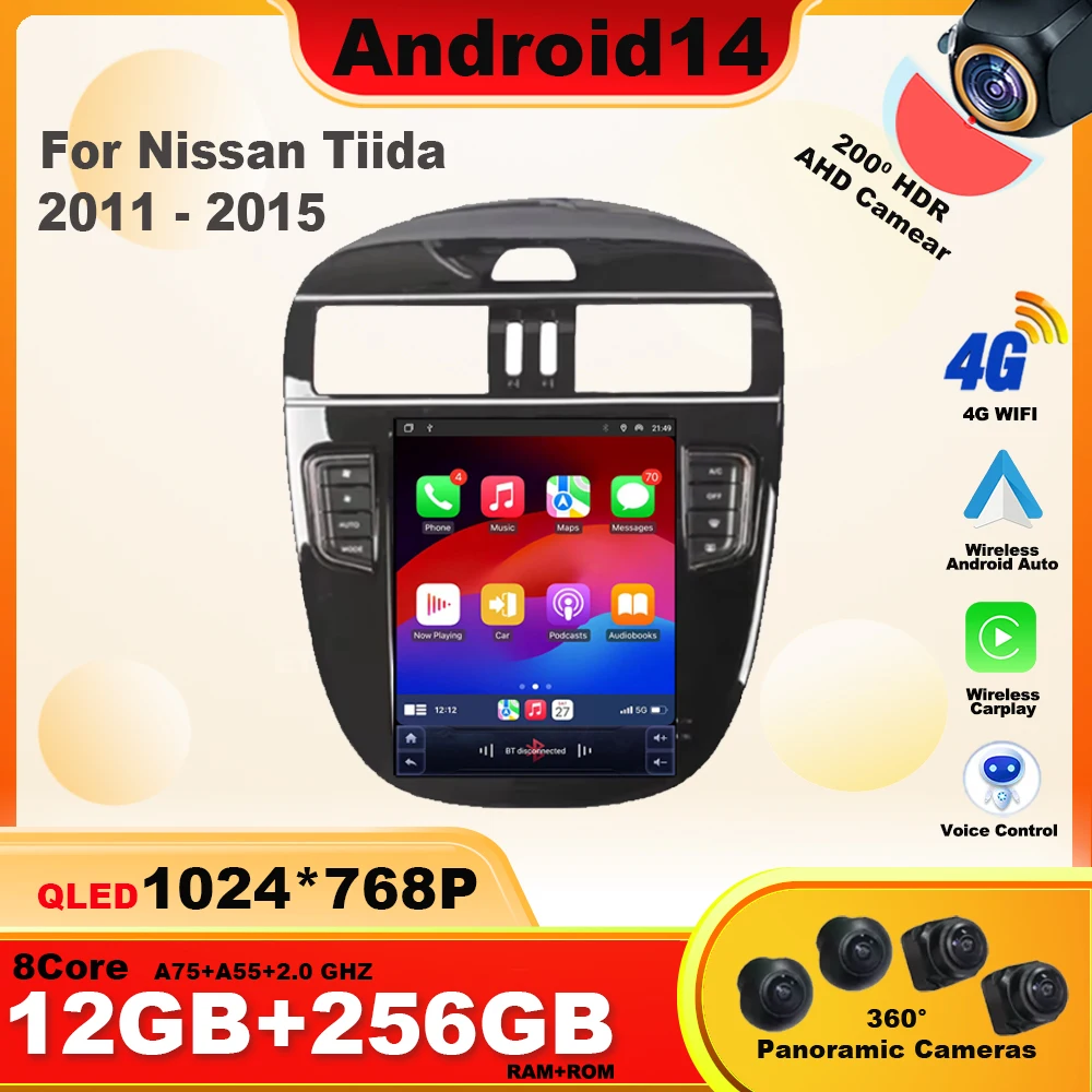 9.7" Android 14 For Nissan Tiida 2011 - 2015 Carplay Android Car Radio Player Multimedia IPS QLED Navigation GPS Wifi Head Unit
9.7" Android 14 For Nissan Tiida 2011 - 2015 Carplay Android Car Radio Player Multimedia IPS QLED Navigation GPS Wifi Head Unit