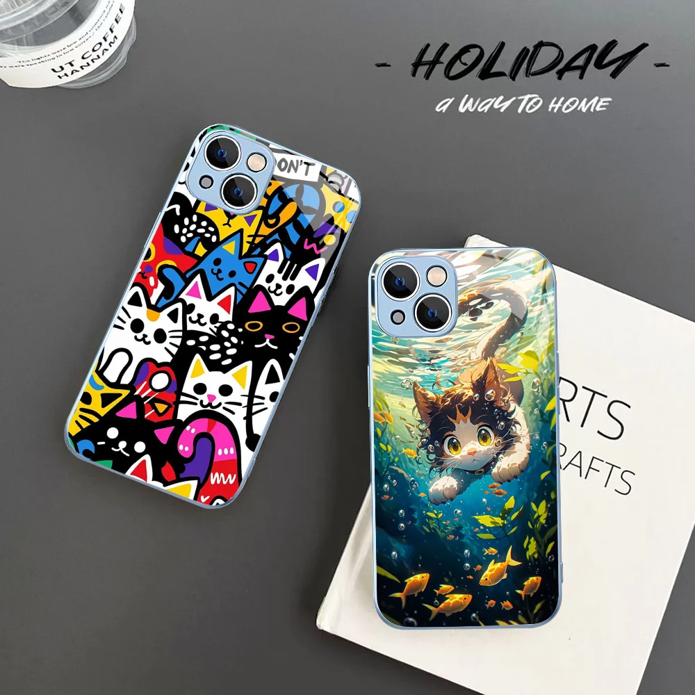 Cartoon Cute Cats Background Phone Case For IPhone 14 13 12 Mini 11 Pro XS Max X XR 14 Plus Tempered Glass Cover
Cartoon Cute Cats Background Phone Case For IPhone 14 13 12 Mini 11 Pro XS Max X XR 14 Plus Tempered Glass Cover