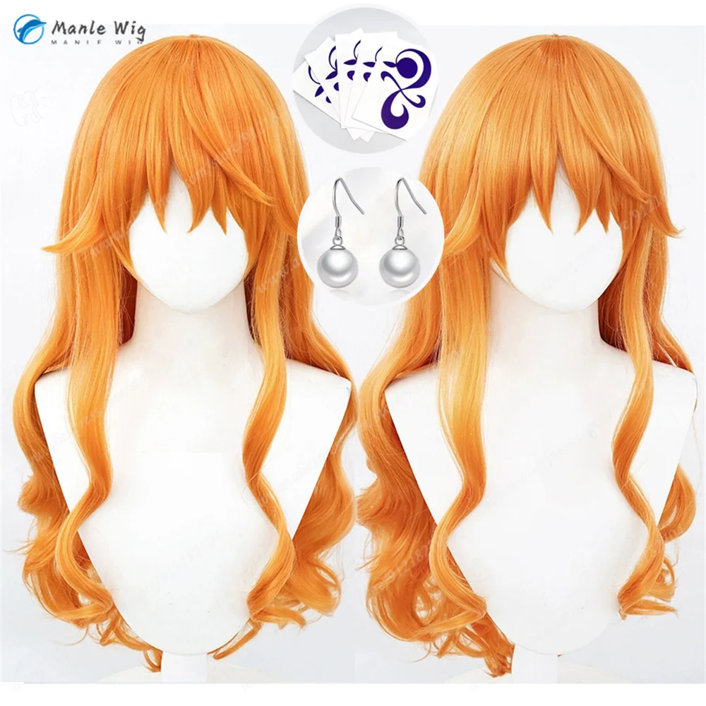 Парик для косплея Нами, оранжевый, вьющийся, 75 см, парики, термостойкие синтетические волосы для взрослых, Нами, Хэллоуин для женщин, косплей, аниме-парик 
Парик для косплея Нами, оранжевый, вьющийся, 75 см, парики, термостойкие синтетические волосы для взрослых, Нами, Хэллоуин для женщин, косплей, аниме-парик