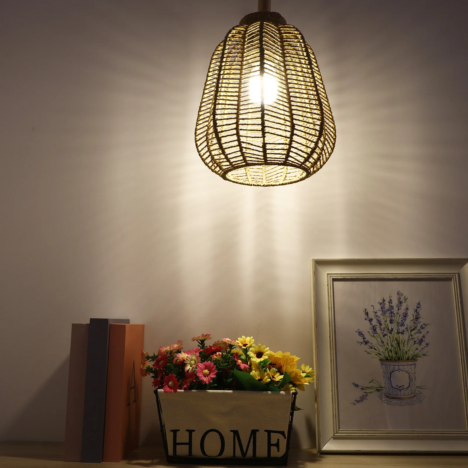 Woven Rattan Lamp Shade Replacement Chandelier Light Shade Boho Pendant Lampshade For Bedroom Living Room Ceiling Light 
Woven Rattan Lamp Shade Replacement Chandelier Light Shade Boho Pendant Lampshade For Bedroom Living Room Ceiling Light