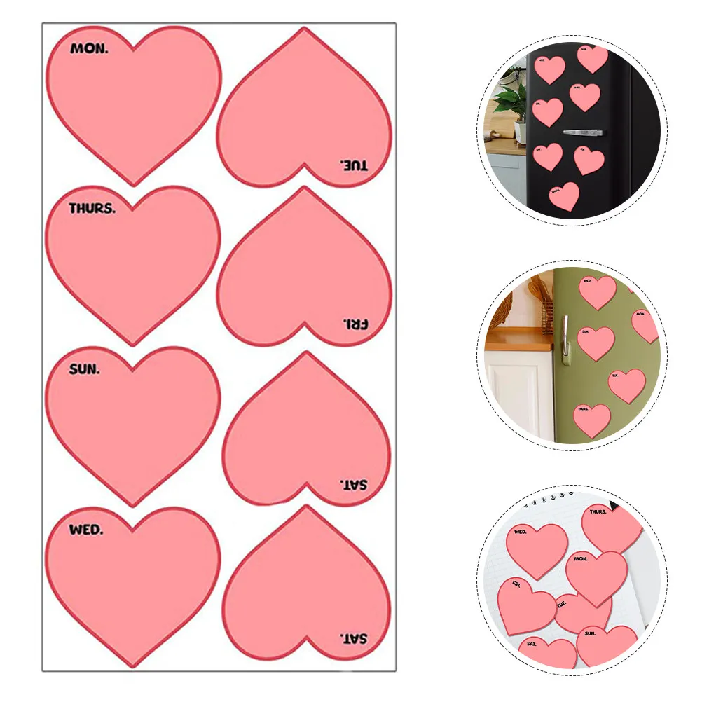 8Pcs Reusable Heart Design Whiteboard Sticker Dry Erase Weekly Organizer for Fridge Door Kitchen Office Desk Grocery Shopping
8Pcs Reusable Heart Design Whiteboard Sticker Dry Erase Weekly Organizer for Fridge Door Kitchen Office Desk Grocery Shopping
