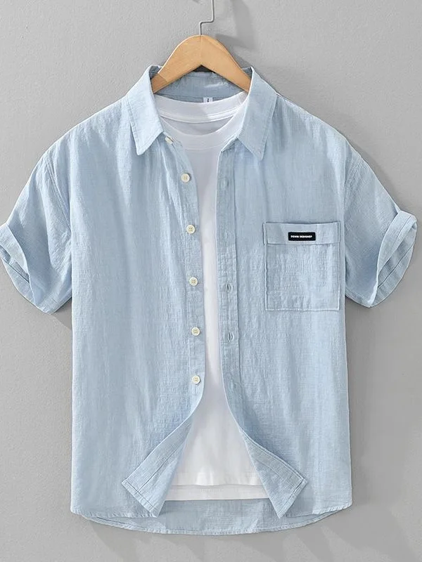 Japanese Style Short Sleeve Cotton Shirt Men's Summer Loose Casual Fashion Trendy Loose Match All over the Shirt
Japanese Style Short Sleeve Cotton Shirt Men's Summer Loose Casual Fashion Trendy Loose Match All over the Shirt