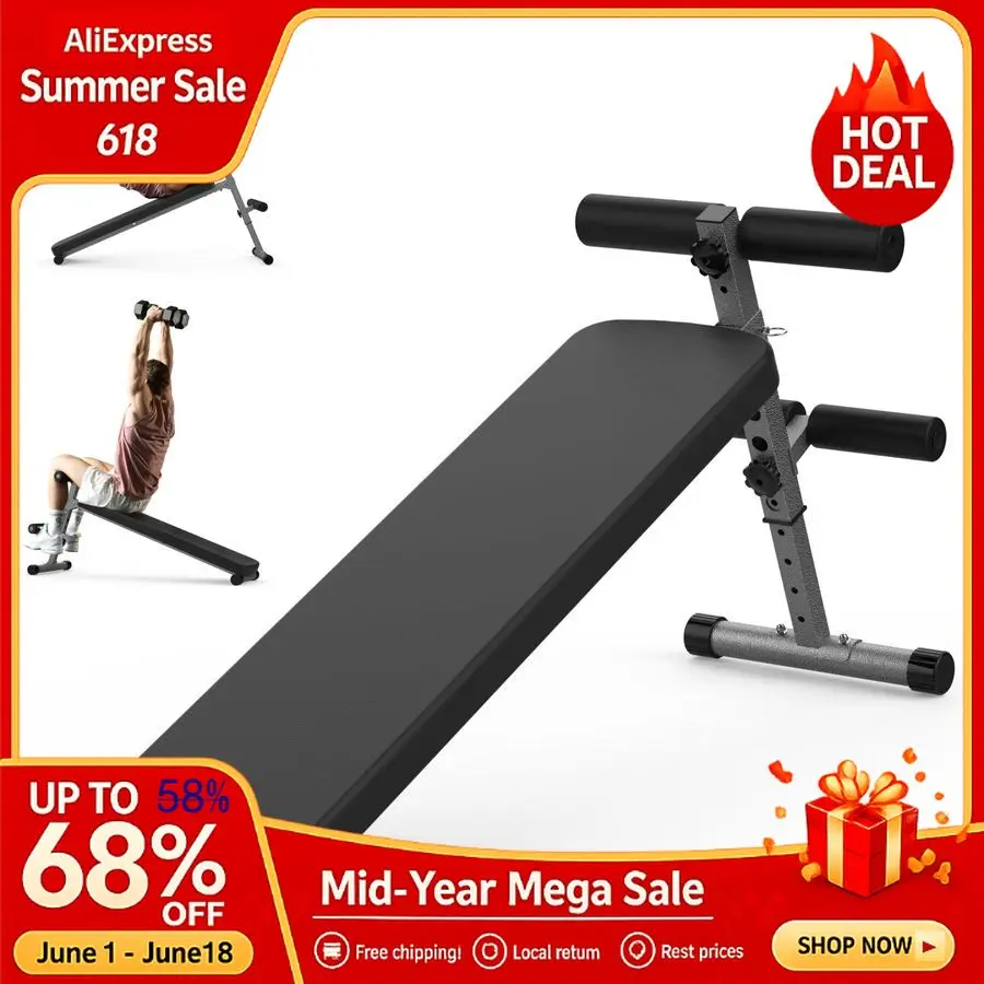 Finer Form GymQuality Adjustable Sit Up Ab Bench Decline Weight Bench for Home Gym Strength Training, Custom
Finer Form GymQuality Adjustable Sit Up Ab Bench Decline Weight Bench for Home Gym Strength Training, Custom