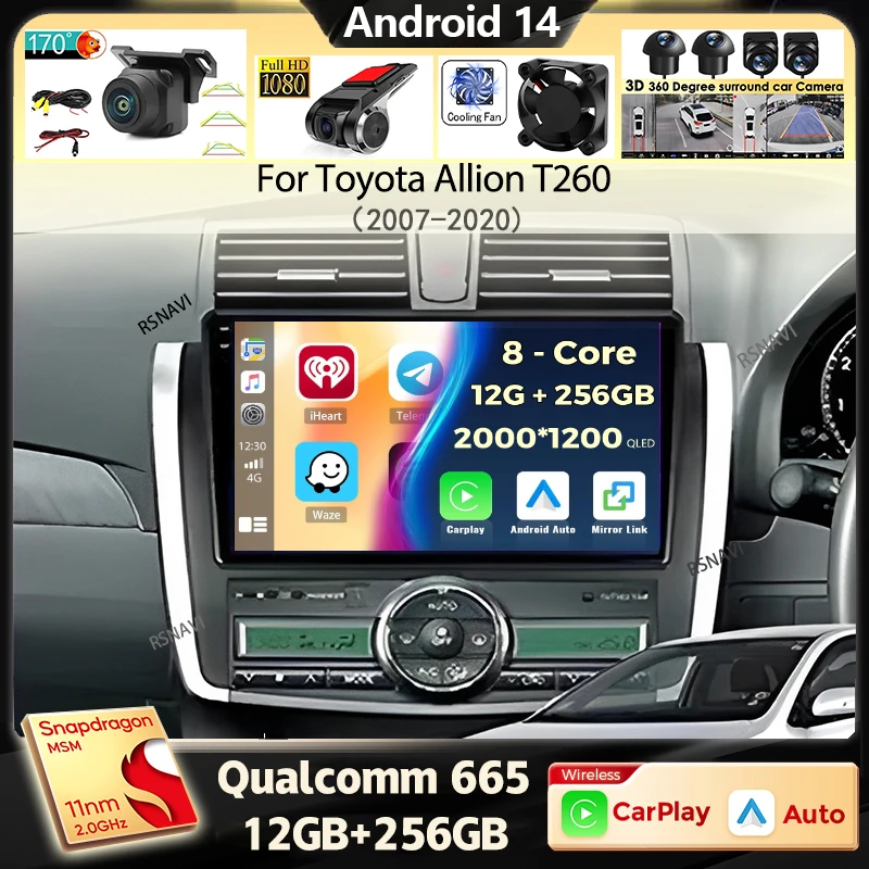 Android 14 Carplay Auto WIFI Car Radio For Toyota Allion T260 2007-2020 Multimedia Video Player Navigation GPS Stereo Head Unit
Android 14 Carplay Auto WIFI Car Radio For Toyota Allion T260 2007-2020 Multimedia Video Player Navigation GPS Stereo Head Unit