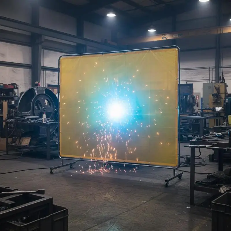 Flame-Resistant Vinyl Shield 6' x 8' For Workshop Industrial Site, Professional Protection Moveable Base Heavy-Duty Frame 4 S
Flame-Resistant Vinyl Shield 6' x 8' For Workshop Industrial Site, Professional Protection Moveable Base Heavy-Duty Frame 4 S