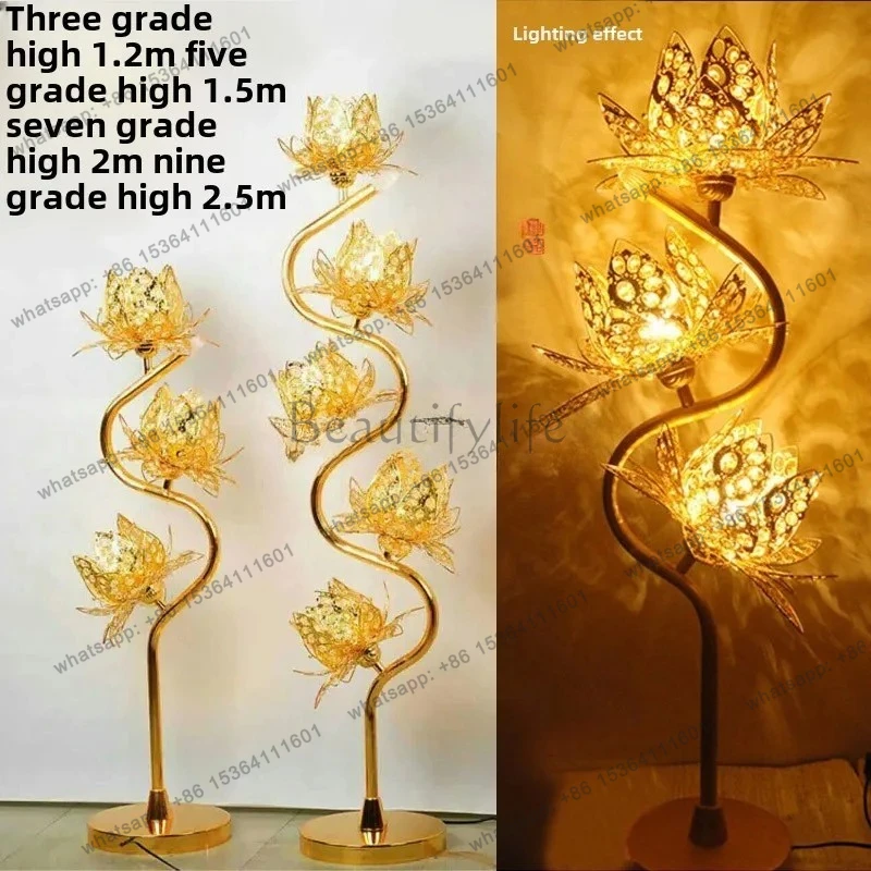 3.5.Seven-grade golden lotus decoration floor-to-ceiling luminous decoration
3.5.Seven-grade golden lotus decoration floor-to-ceiling luminous decoration