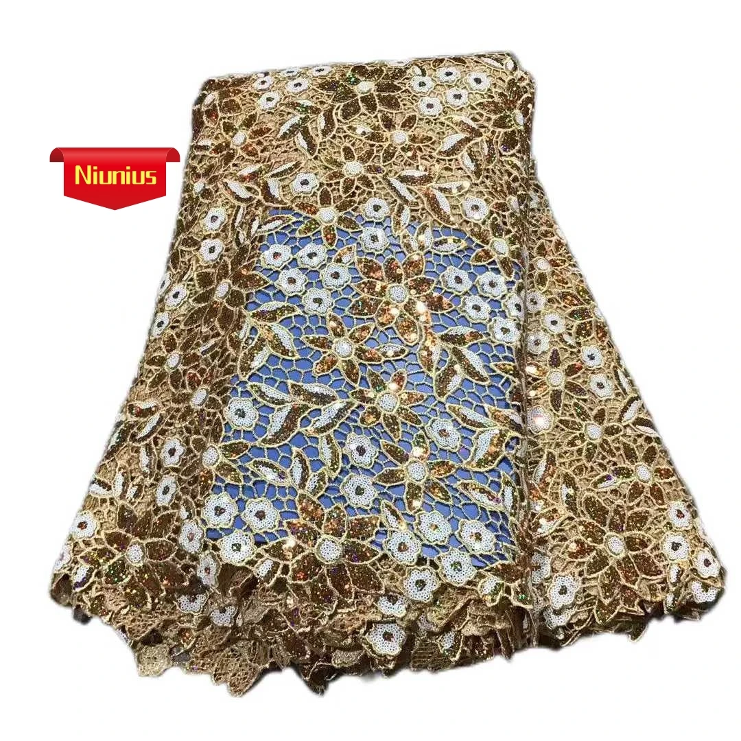 5Yards2025Latest Delicate Skin Friendly Riche Guipure Cord Lace with Sequin Fabric For Party Evening Dresses NN5631_V
5Yards2025Latest Delicate Skin Friendly Riche Guipure Cord Lace with Sequin Fabric For Party Evening Dresses NN5631_V