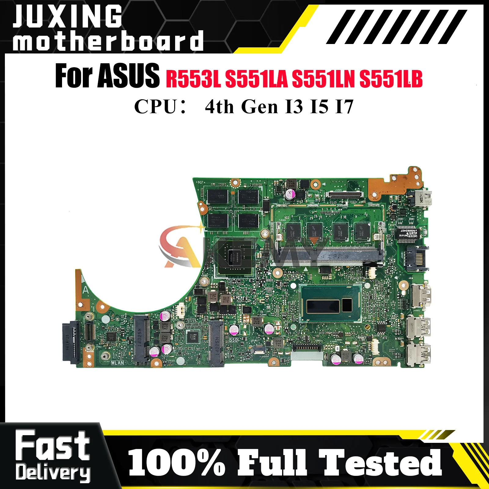 S551LN Laptop Motherboard For ASUS VivoBook S551LN S551L S551LB R553L S551LA Notebook Mainboard With I3 I5 I7 CPU 100% tests OK
S551LN Laptop Motherboard For ASUS VivoBook S551LN S551L S551LB R553L S551LA Notebook Mainboard With I3 I5 I7 CPU 100% tests OK