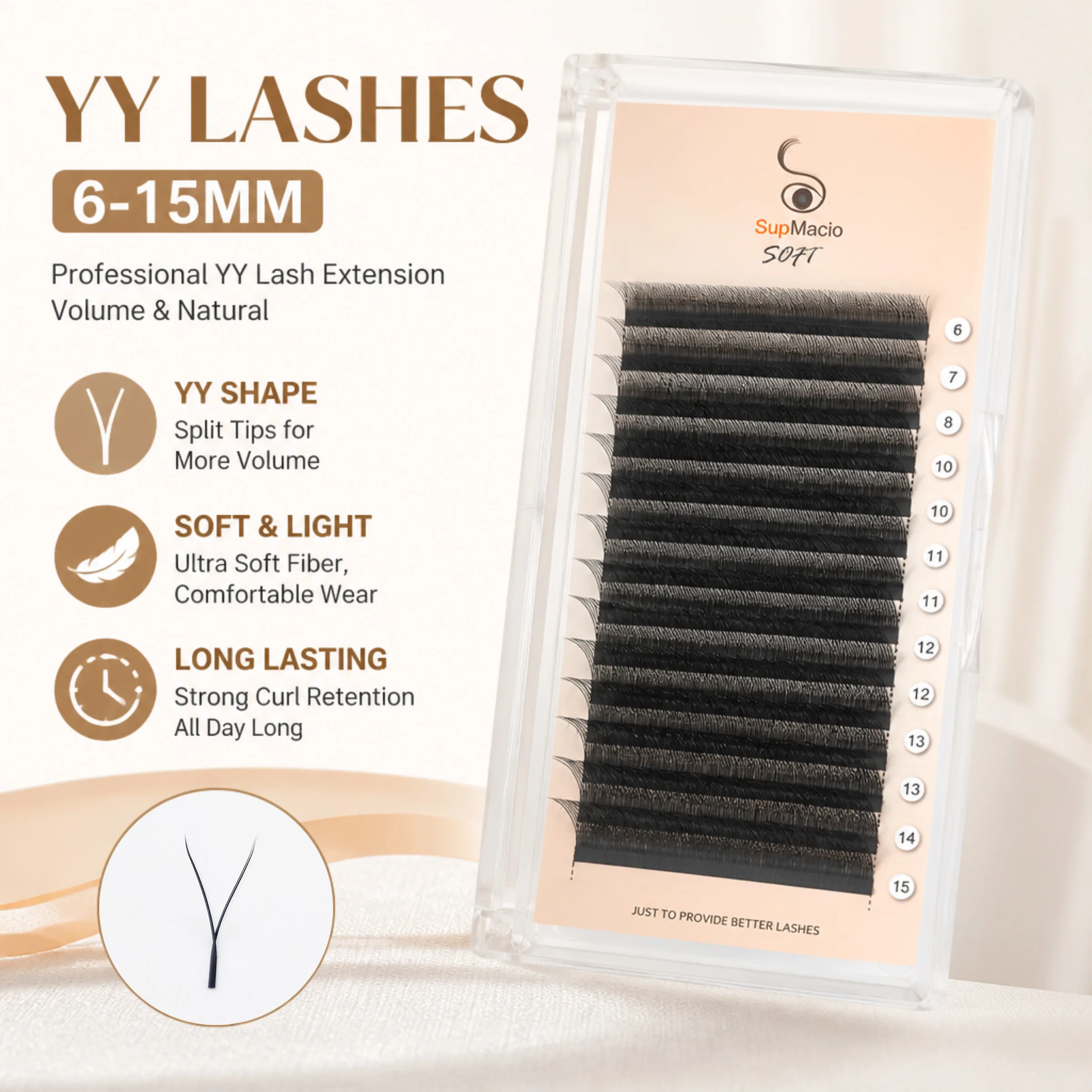 Supmacio YY Lashes Black Soft Invividual Eyelashes Y Shape Volume 2D Eyelash Extension Double Tip Eye Lash Cilios YY Wholesale
Supmacio YY Lashes Black Soft Invividual Eyelashes Y Shape Volume 2D Eyelash Extension Double Tip Eye Lash Cilios YY Wholesale
