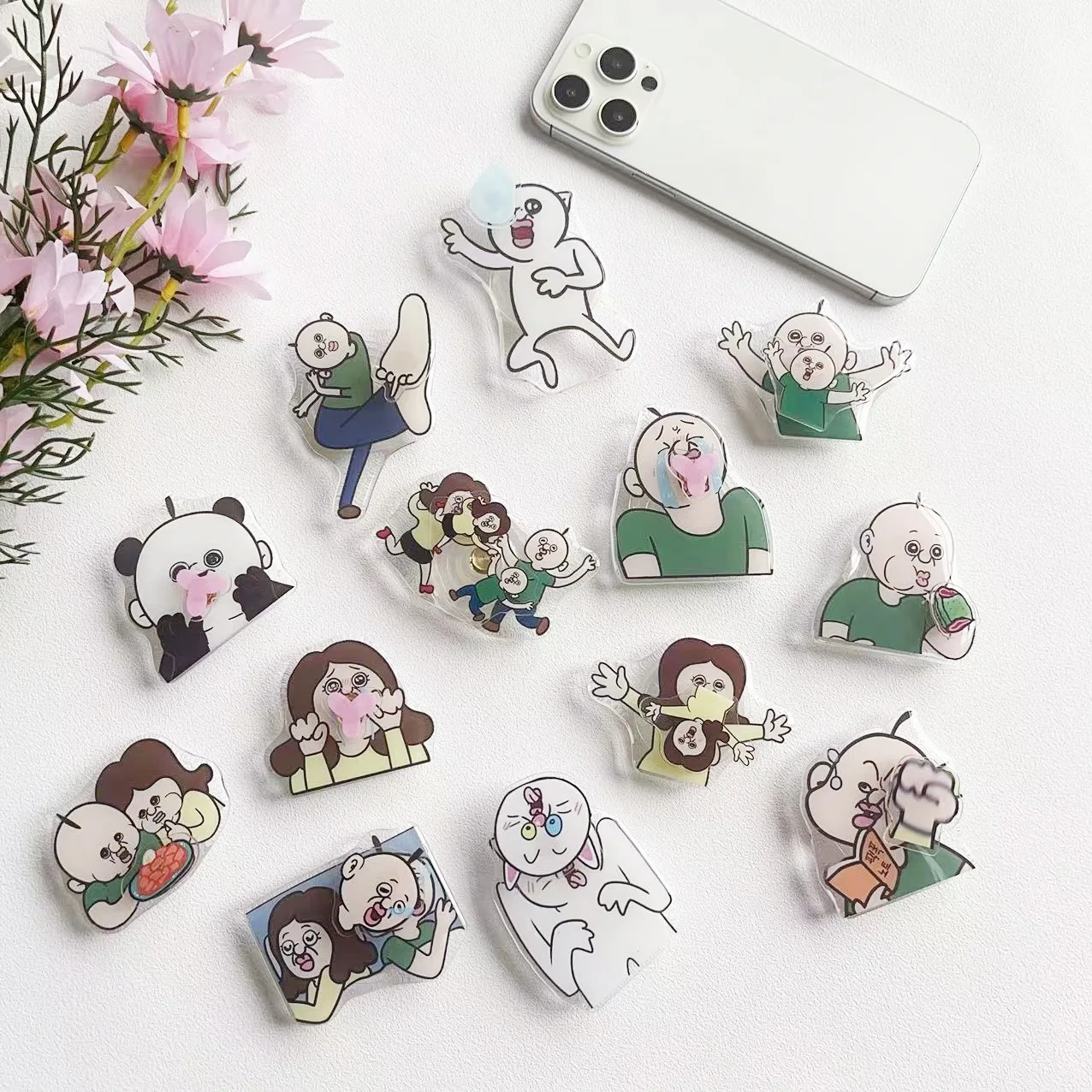 Rotate Cartoon Creative Funer Cute Acrylic Airbag To Stick Phone Stand Desktop for Iphone 17 Samsung S26 Grip Tok Holder Bracket
Rotate Cartoon Creative Funer Cute Acrylic Airbag To Stick Phone Stand Desktop for Iphone 17 Samsung S26 Grip Tok Holder Bracket