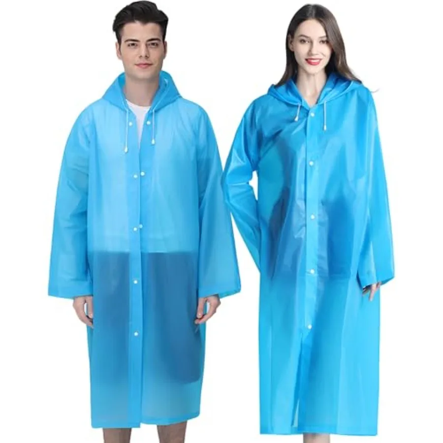 Cosowe Rain Ponchos for Adults Reusable, 2 Pcs Raincoats Emergency for Women Men with Hood and Drawstring
Cosowe Rain Ponchos for Adults Reusable, 2 Pcs Raincoats Emergency for Women Men with Hood and Drawstring