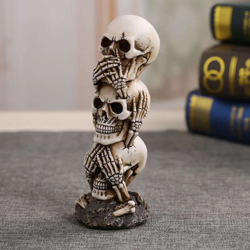 Creative 3 Do Not Skull Statue Resin Decoration Ornament Home Desk Fish Tank Decor Gift Halloween Party Decoration Dropshipping
Creative 3 Do Not Skull Statue Resin Decoration Ornament Home Desk Fish Tank Decor Gift Halloween Party Decoration Dropshipping
