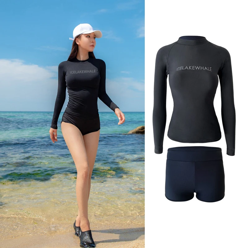 Korean Women Rashguard Diving SuitSun Protection Snorkeling Long Sleeved Swimsuit Split Jellyfish Surfing Suit Swimsuit 2023
Korean Women Rashguard Diving SuitSun Protection Snorkeling Long Sleeved Swimsuit Split Jellyfish Surfing Suit Swimsuit 2023