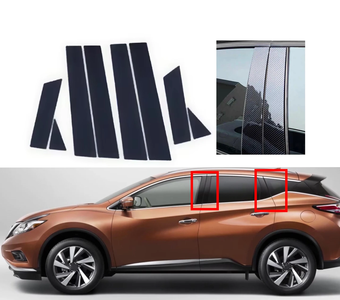 Fit For Nissan Murano 2015 2016 2017 2018-2022 8pcs Silvery Carbon Glossy Pillar Posts Door Trim Window B C Colum Sticker Cover
Fit For Nissan Murano 2015 2016 2017 2018-2022 8pcs Silvery Carbon Glossy Pillar Posts Door Trim Window B C Colum Sticker Cover