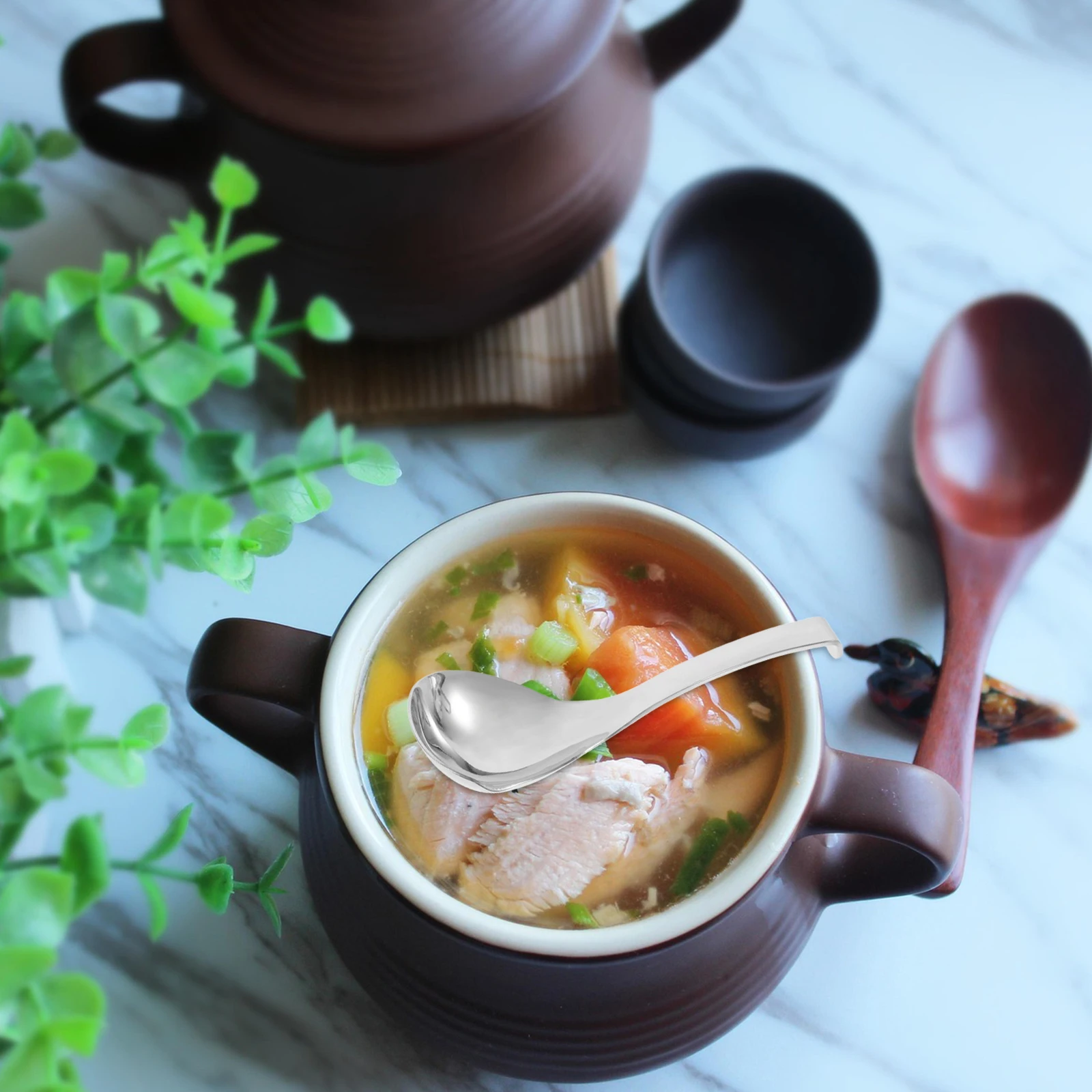 2Pcs Stainless Steel Soup Ladles Deep Serving Spoons Ergonomic Handle Hanging Hook Kitchen Buffet Serving Utensils
2Pcs Stainless Steel Soup Ladles Deep Serving Spoons Ergonomic Handle Hanging Hook Kitchen Buffet Serving Utensils