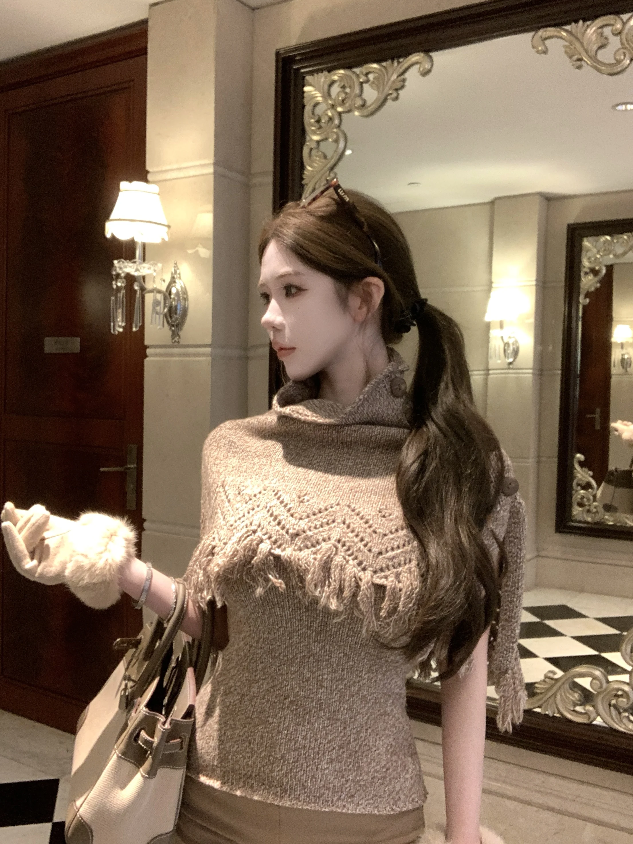 Kubiliv Retro Faionable Knitted Set with awl Strap Tassel High Collar Women's Wear Daily Slim Fit Regular Length
Kubiliv Retro Faionable Knitted Set with awl Strap Tassel High Collar Women's Wear Daily Slim Fit Regular Length