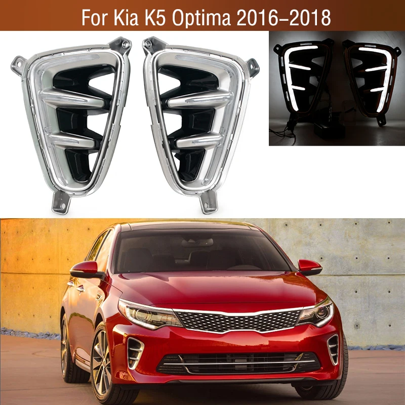 1 Pair For Kia K5 Optima 2016 2017 2018 Car Front Bumper LED DRL Daytime Running Drive Light Lamp Foglamp Foglight
1 Pair For Kia K5 Optima 2016 2017 2018 Car Front Bumper LED DRL Daytime Running Drive Light Lamp Foglamp Foglight