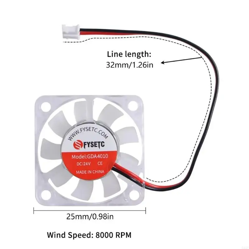 Cooling Fan 3D Printer Part 2510 3010 4010 12V/24V XH2.54-2P Cooling Fan Clear Hydraulic Fan Cooling Fan for 3D Printer K92C
Cooling Fan 3D Printer Part 2510 3010 4010 12V/24V XH2.54-2P Cooling Fan Clear Hydraulic Fan Cooling Fan for 3D Printer K92C