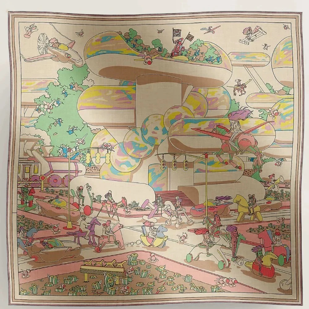 Large Silk Scarf Luxury Square Shawls Women Big Bandanas Hair Neck Accessories Valentine's Day Foulard Femme 135CM
Large Silk Scarf Luxury Square Shawls Women Big Bandanas Hair Neck Accessories Valentine's Day Foulard Femme 135CM