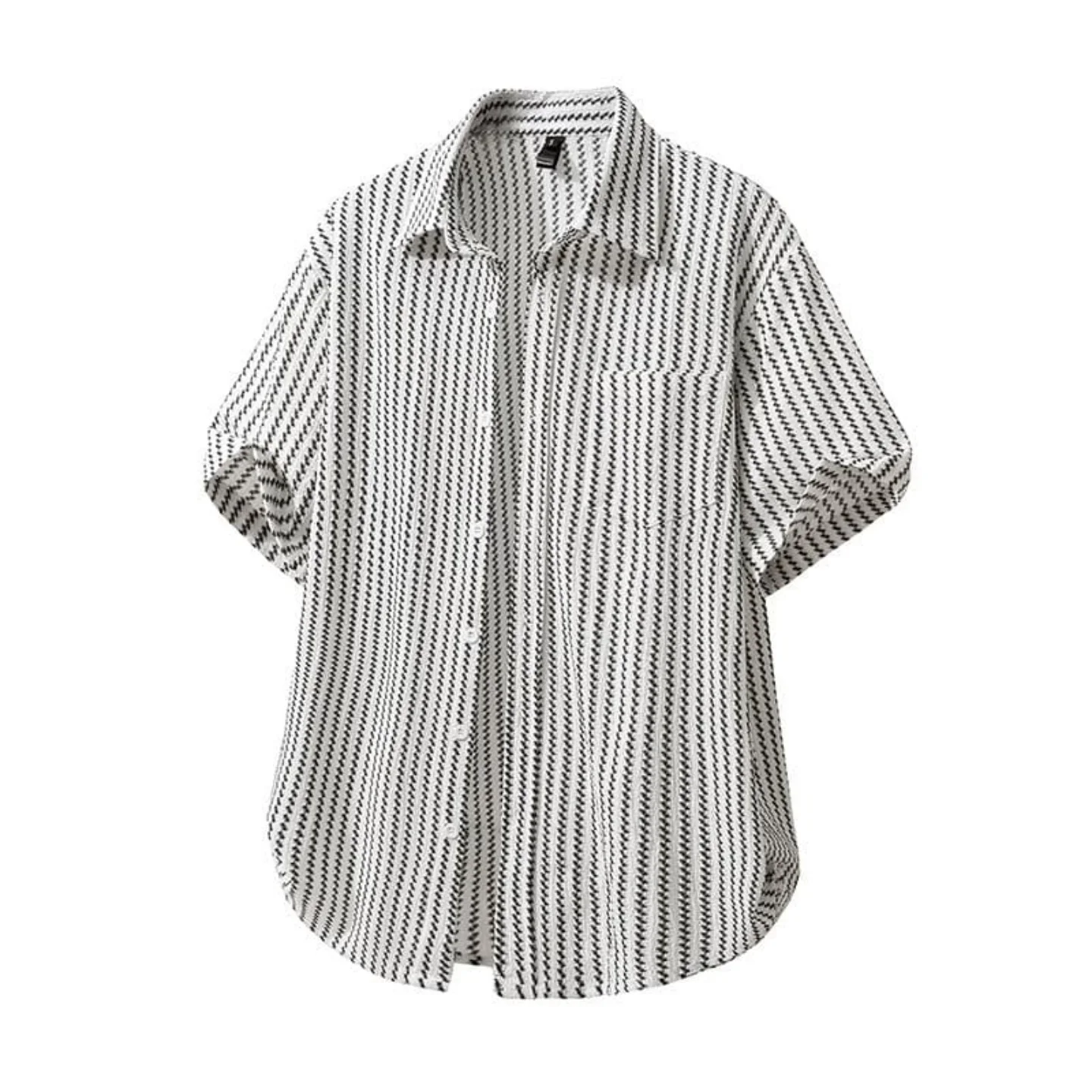 Men's Striped Knit Short Sleeve Shirt, Breathable Casual Button Down Shirt for Beach Vacation
Men's Striped Knit Short Sleeve Shirt, Breathable Casual Button Down Shirt for Beach Vacation