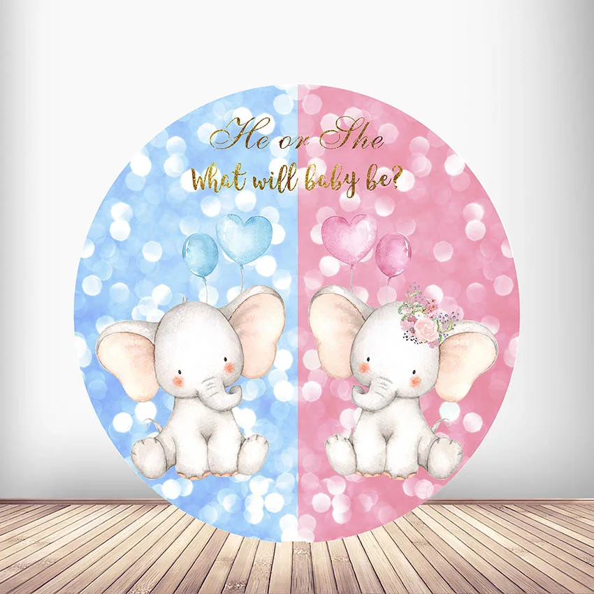 Mehofond Photography Background Round Gender Reveal Elephant He or She Baby Shower Party Circle Cover Decor Backdrop Photo Studi
Mehofond Photography Background Round Gender Reveal Elephant He or She Baby Shower Party Circle Cover Decor Backdrop Photo Studi