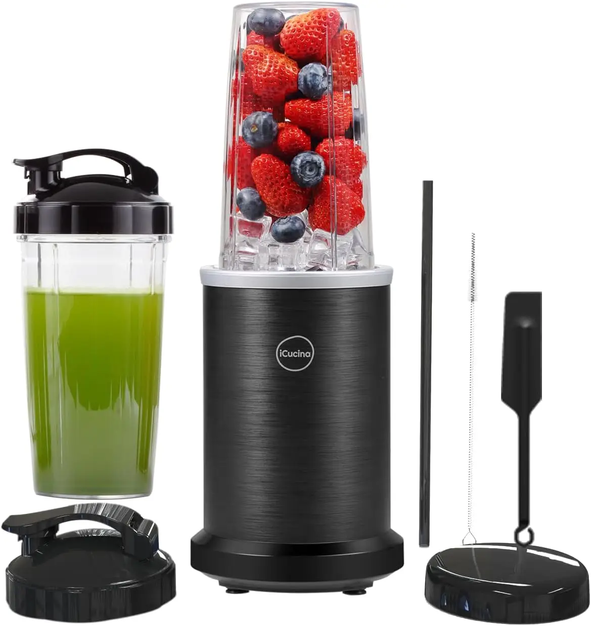Smoothie Blender, 1000W Personal Blender for Shakes and Smoothies with 2 x 32oz Protable Cups and Lids, Single Serve Blenders fo 
Smoothie Blender, 1000W Personal Blender for Shakes and Smoothies with 2 x 32oz Protable Cups and Lids, Single Serve Blenders fo