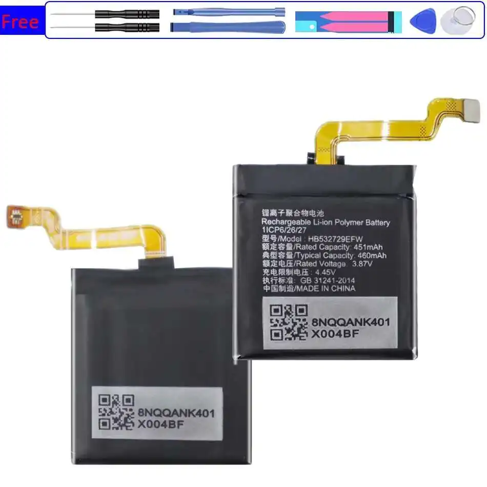 Аккумулятор для часов HB532729EFW для Huawei GT2 Pro, надежный источник питания, 460 мАч, высокая производительность
Аккумулятор для часов HB532729EFW для Huawei GT2 Pro, надежный источник питания, 460 мАч, высокая производительность