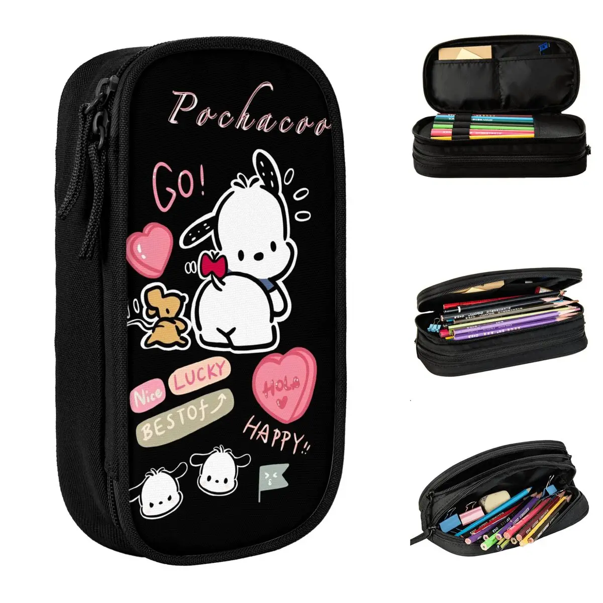 Pochacco Cartoon Pencil Case Creative Kawaii Pen Box Pencil Bags Girl Boy Big Capacity Students School Zipper Pencil Pouch 
Pochacco Cartoon Pencil Case Creative Kawaii Pen Box Pencil Bags Girl Boy Big Capacity Students School Zipper Pencil Pouch