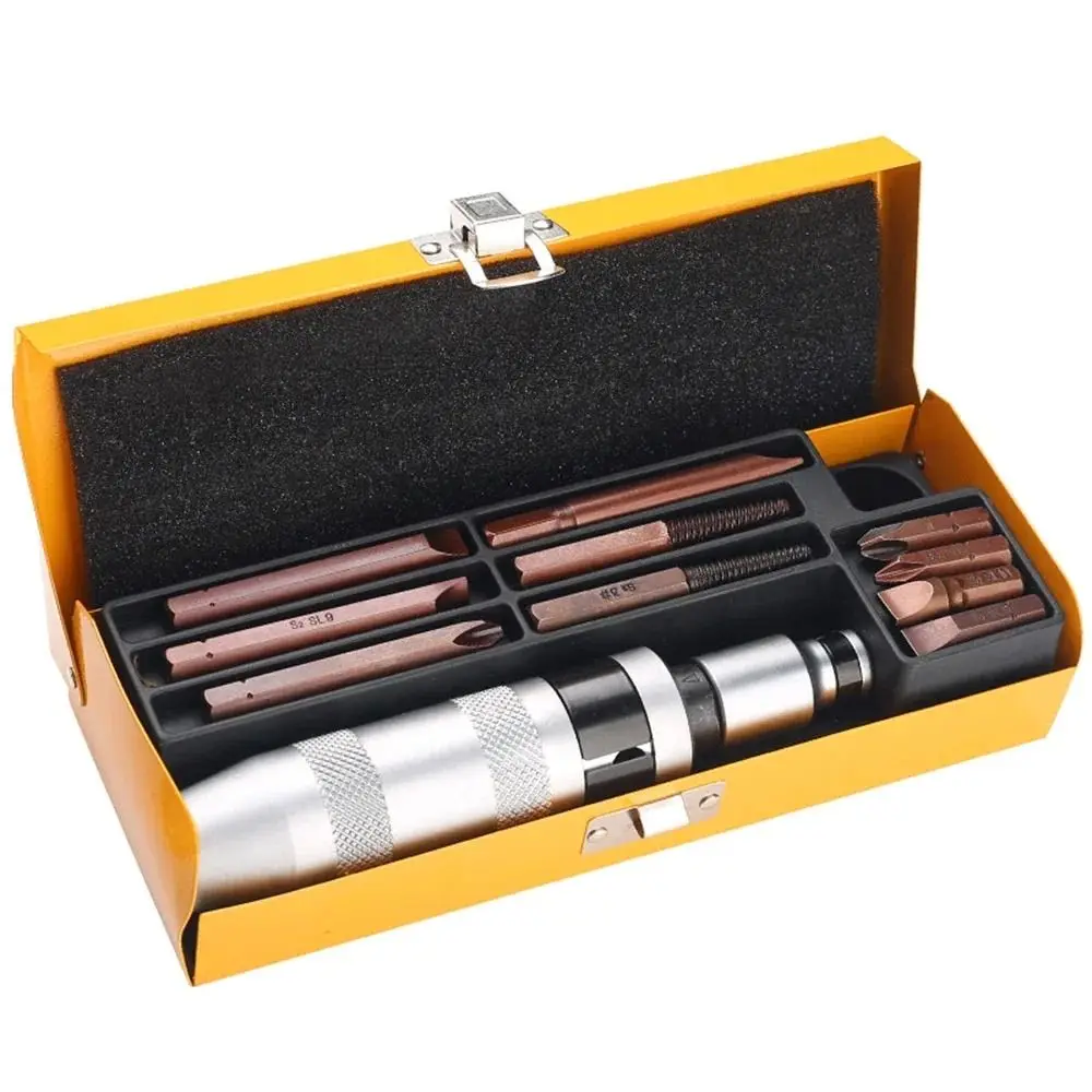 High Torque Screw Extractor Waterproof Hardness Impact Screwdriver Corrosion Resistant Impact Resistant 13-Piece Screw Tool Set
High Torque Screw Extractor Waterproof Hardness Impact Screwdriver Corrosion Resistant Impact Resistant 13-Piece Screw Tool Set
