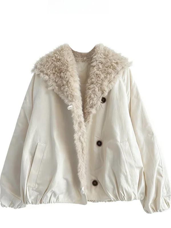 Early Winter Thickened Cotton Jacket Women's Large Collar Flower Bud Coat Stylish Commute Style Long Sleeve Pure Color
Early Winter Thickened Cotton Jacket Women's Large Collar Flower Bud Coat Stylish Commute Style Long Sleeve Pure Color