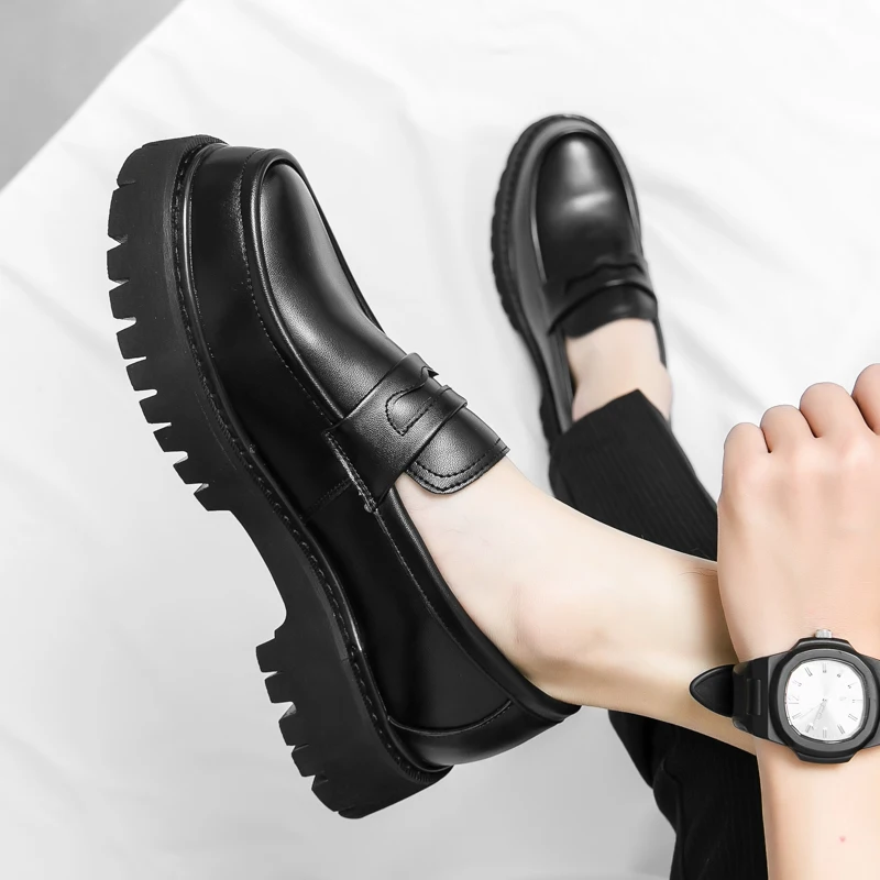 Fashionable Spring British Style Round Toe Height Increasing Leather Shoes British Comfortable Thick Sole Tassel Casual Loafers
Fashionable Spring British Style Round Toe Height Increasing Leather Shoes British Comfortable Thick Sole Tassel Casual Loafers