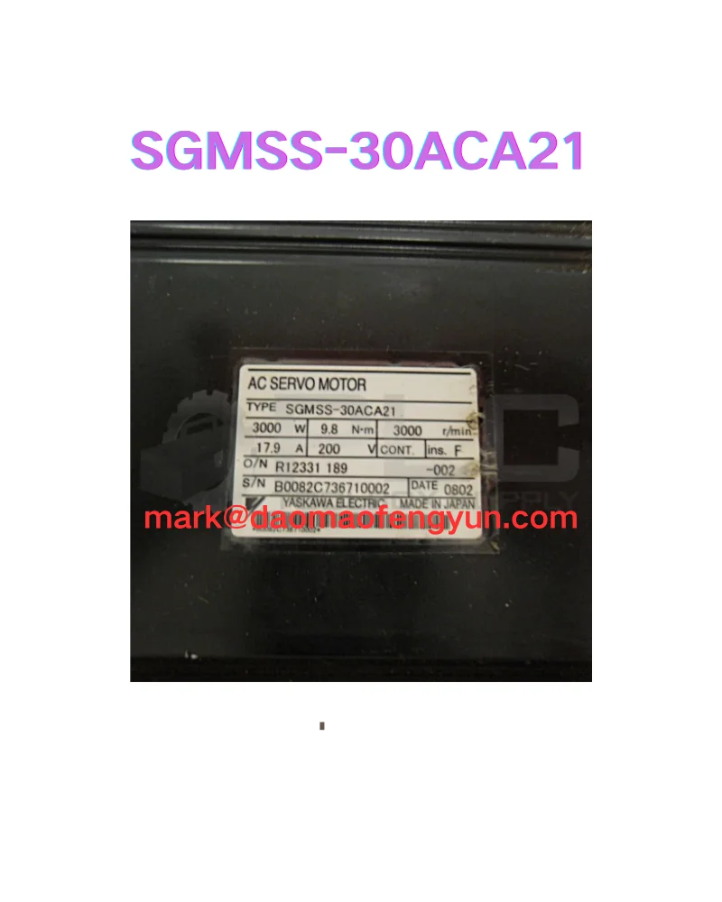 SGMSS-30ACA21 New servo motor,
SGMSS-30ACA21 New servo motor,