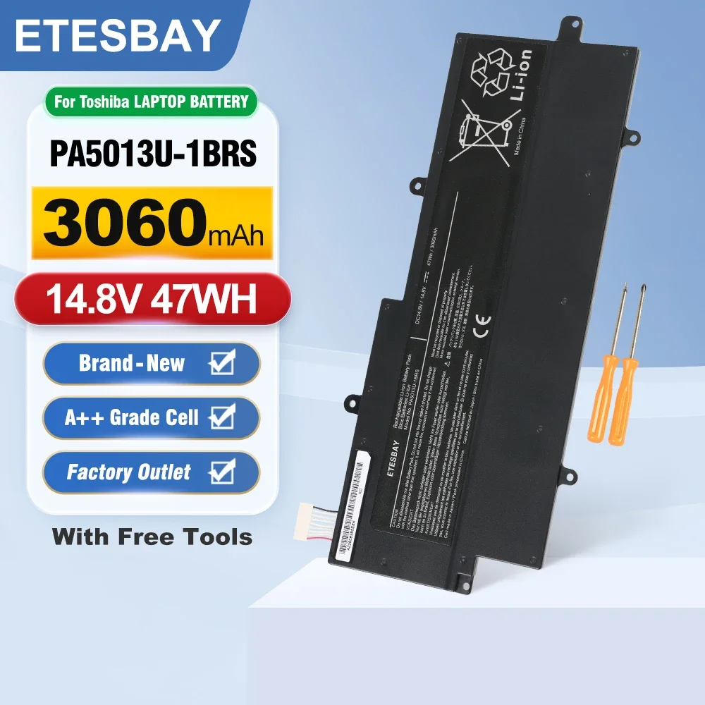 ETESBAY 47WH 3060mAh PA5013U-1BR For Toshiba Portege Z835 Z830 Z930 Z935 Series Ultrabook For Toshiba Dynabook R631/28E R632
ETESBAY 47WH 3060mAh PA5013U-1BR For Toshiba Portege Z835 Z830 Z930 Z935 Series Ultrabook For Toshiba Dynabook R631/28E R632