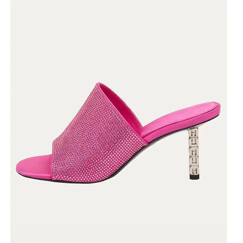 Rhinestone Stiletto Gold-Plated Slippers Round Open Toe High Heel Sandals Sky Full Of Stars Large Size Women Shoes Sandalias
Rhinestone Stiletto Gold-Plated Slippers Round Open Toe High Heel Sandals Sky Full Of Stars Large Size Women Shoes Sandalias