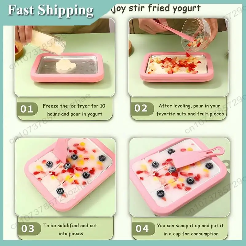 -A01R Ice Cream Frozen Yogurt Machine- Stainless Steel Fried Ice Tray Great For Making Frozen Treat, Fruit Shakes, Smoothie
-A01R Ice Cream Frozen Yogurt Machine- Stainless Steel Fried Ice Tray Great For Making Frozen Treat, Fruit Shakes, Smoothie