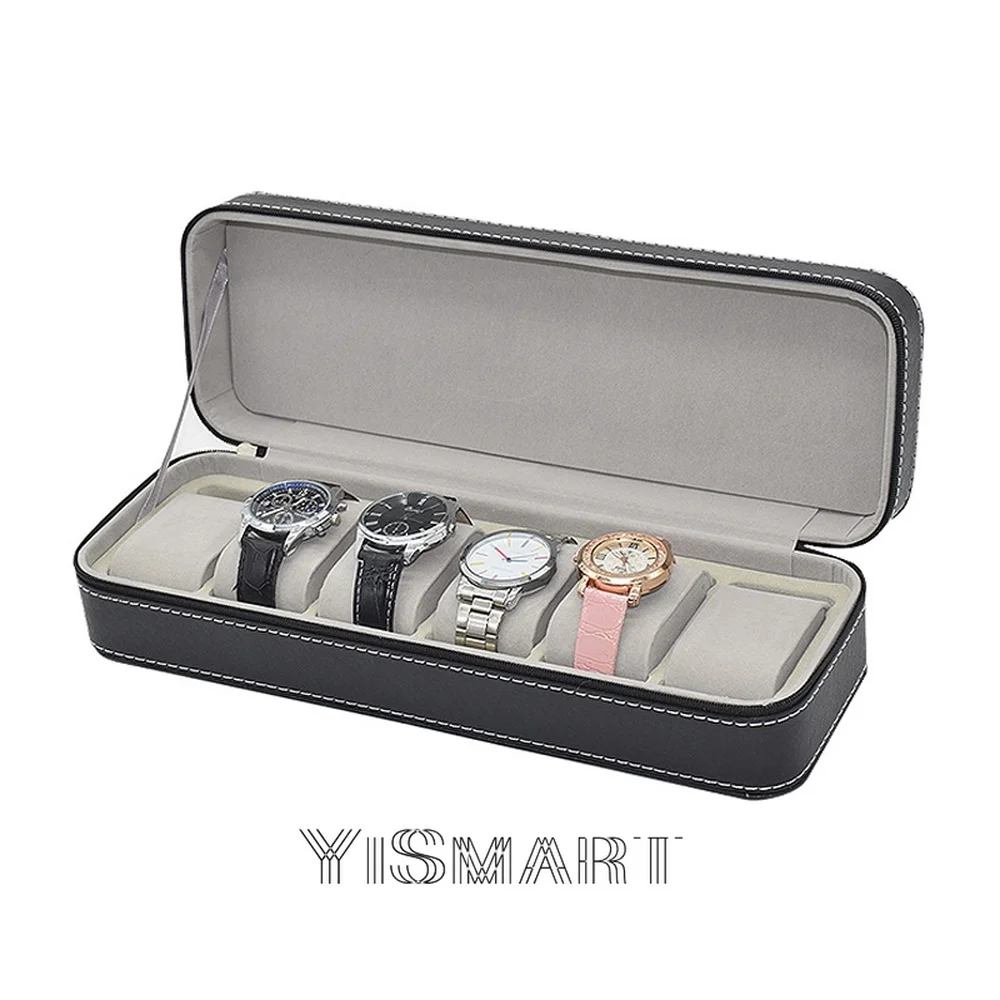 6 Slots Portable PU Leather Watch Box Travel Watch Organizer Jewelry Storage Boxes Zipper Easy Carry Men Watches Box
6 Slots Portable PU Leather Watch Box Travel Watch Organizer Jewelry Storage Boxes Zipper Easy Carry Men Watches Box